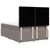 vidaXL Box spring postelja z vzmetnico taupe 160x200 cm blago