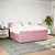 Vidaxl Box spring postelja z vzmetnico roza 200x200 cm žamet