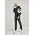 Womens Crinkle Batwing Jacket blk/wht
