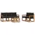 Set vanjskih sofa s jastukom 6 pcs Prirodna i crna