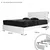 Hanah Home Bračni krevet Fuga 140 145x100x205cm Crni