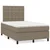 Vidaxl Box spring postelja z vzmetnico LED taupe 120x190 cm blago