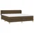 Vidaxl Box spring postelja z vzmetnico temno rjava 180x200 cm blago