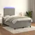 Vidaxl Box spring postelja z vzmetnico LED sv. siva 120x190 cm žamet