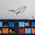 Wallity Zidna dekoracija Whale-L, 70x34 cm, 1.5 mm, Crna