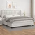 Vidaxl Box spring postelja z vzmetnico bela 200x200 cm umetno usnje