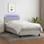 Vidaxl Box spring postelja z vzmetnico LED svetlo siva 90x190 cm blago