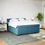 Vidaxl Box spring postelja z vzmetnico modra 180x200 cm žamet