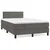 vidaXL Box spring postelja z vzmetnico temno siva 120x200 cm žamet