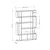 HANAH HOME Polica za knjige Mito Anthracite Light Mocha