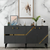 HANAH HOME Komoda Iris Anthracite Gold
