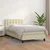 Vidaxl Box spring postelja z vzmetnico krem 90x200 cm umetno usnje