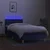 Box spring postelja z vzmetnico LED modra 100x200 cm blago