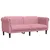 2-dijelni set sofa ružičasti baršunasti