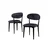Hanah Home set trpezarijskih stolica Onex 6 kom, antracit bukle tkanina, crne drvene noge