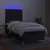 vidaXL Box spring postelja z vzmetnico LED črna 100x200 cm blago