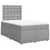 Vidaxl Boxspring postelja z vzmetnico svetlo siva 120x190 cm blago