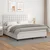 Vidaxl Box spring postelja z vzmetnico bel 160x200 cm umetno usnje
