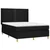 Krevet box spring s madracem LED crni 140x200 cm od tkanine