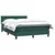 Vidaxl Box spring postelja z vzmetnico temno zelena 160x220 cm žamet