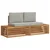 Set vanjskih sofa s jastukom 2 Komad Prirodna i svijetlo siva