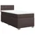 Vidaxl Box spring postelja z vzmetnico temno rjava 90x200 cm blago