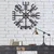 WallXpert metalni zidni ukras 5126, vegvisir, nordijski kompas sa runama, 72 x 72 cm, crni