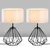 Opviq Set Stonih lampi Diamond-S-706, 25x25x43 cm, IP20, 2 komada, Belo-crna