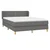 Vidaxl Box spring posteljni z vzmetnico temno siv 140x190 cm blago