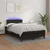 Krevet box spring s madracem LED crni 120x200cm od umjetne kože