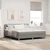 Vidaxl LED Box Spring Postelja z LED trakami Taupe 180 x 200 cm blago