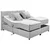 MID.YOU POSTELJA BOXSPRING 180 cm  x 200 cm , tekstil, leseni material svetlo siva