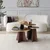 HANAH HOME Set stolova Mushroom 2 Gold Walnut
