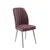 Hanah Home set trpezarijskih stolica Platinum 2 kom, puder roze tkanina Jerry, hromirane metalne noge