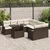 vidaXL 9-delni vrtni sofa set z blazinami rjava poli ratan