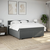 vidaXL Box spring postelja z vzmetnico temno siva 180x200 cm blago