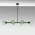 Opviq Luster Benek-15-14475, 103x40x74cm, IP20, Crno-zeleni