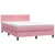Vidaxl Box spring postelja z vzmetnico roza 160x210 cm žamet