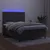 vidaXL Box spring postelja z vzmetnico LED temno siva 140x200 cm žamet