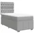 Vidaxl Box spring postelja z vzmetnico svetlo siva 90x200 cm blago