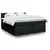 Vidaxl Box spring postelja z vzmetnico črna 180x200 cm blago