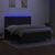 Vidaxl Box spring postelja z vzmetnico LED črna 160x200 cm blago