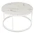 BE AGNES MAX Klubska mizica 80 cm Bela marmorna moderna