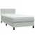 Box Spring krevet s madracem i LED svijetlo sivi 80x220 cm samt
