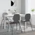 MAISON CHIC Jedilna miza - Kuhinjska miza - Jedilni stol bela in rjava 114x71x75 cm trden les kavčukovca, (21715291)