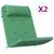 Jastučići za stolice Jednobojno 2 pcs Zelena 58 x 77 x 4,5 cm