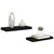 Plutajuće zidne police 2 kom crne 50 x 23 x 3,8 cm MDF