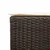3-dijelni vrtni barski set od poliratana s jastucima smeđi