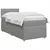 Postelja boxspring z vzmetnico Svetlo siva 90 x 190 cm Blago