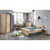 Hom`in POSTELJA 120 cmx200 cm , leseni material grafit, hrast